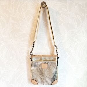 Coach Swingpack East Metallic Gold Crossbody bag